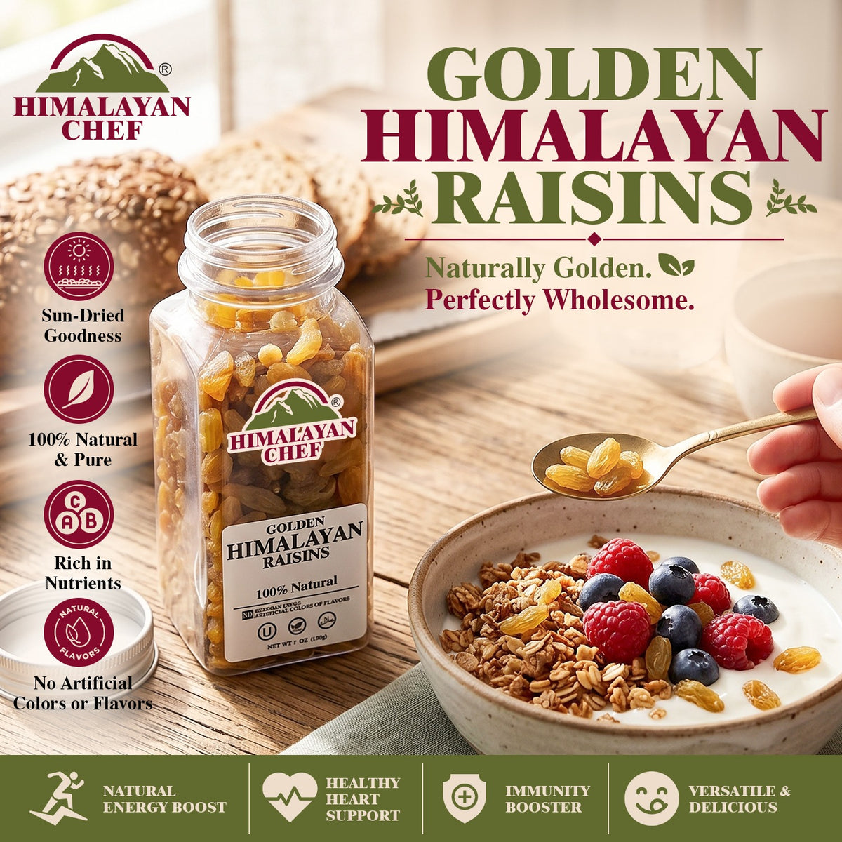 Buy Premium Golden Raisins (Kishmish) Online in Pakistan – HIMALAYAN ...
